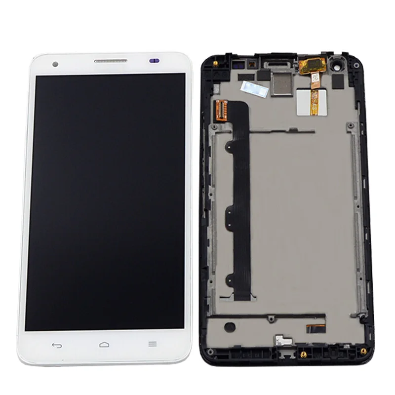 Черный/белый + рамка для Huawei Honor 3X G750 U10 T01 T00 ЖК дисплей с сенсорным экраном и