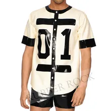 Латексная блузка резиновая латексная Свободная рубашка на пуговицах с индивидуальным выбором