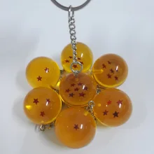 Dragon Ball Z Keychain 7pcs lot 7 Stars 2 5cm PVC Action Figures Decoration Toy Crystal