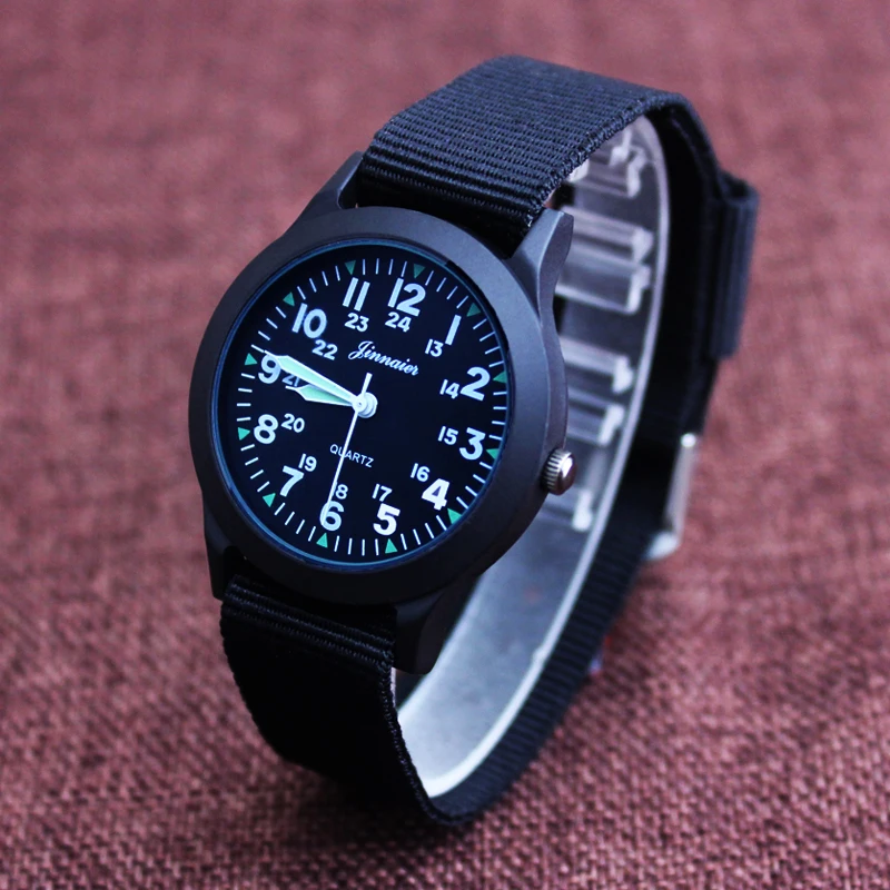 2024 JINNAIER New Famous Brand Men Children Boys Girls Fashion Cool Quartz Saber Watches Students Canvas Electronic Wristwatch 3