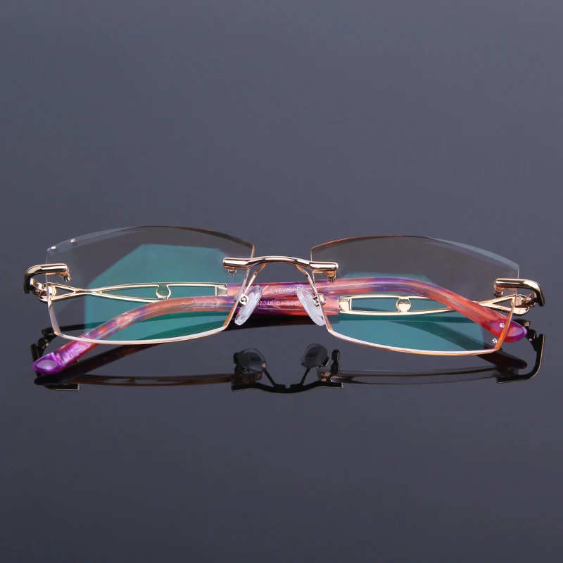 Leser Reflektierende Strass In Lesebrille Der Nähe Für Rahmen Brillen Anti Legierung Presbyopie Von Frauen Sehen Neue Randlose 4qX88U