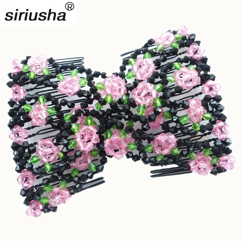 

2018 Multifunction Hair Combs Hairpin Hair Trigger Hair Comb Magic Head Ornament Crystal Hairpin Magic Comb Pan Head S027