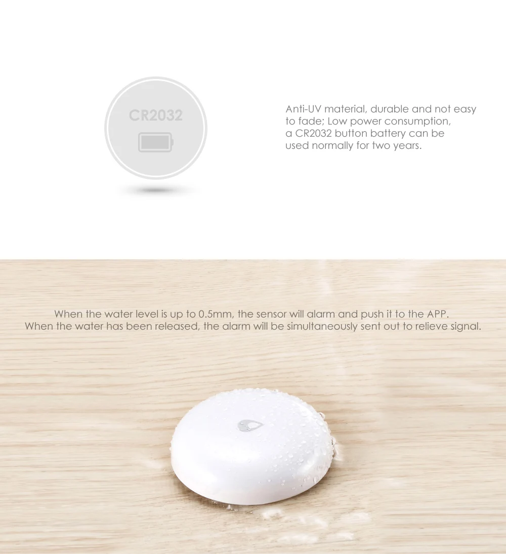 Xiaomi Mijia Aqara Water Immersing Sensor Flood Water Leak Detector for Home Remote Alarm Security Soaking Sensor with Gateway # (10)