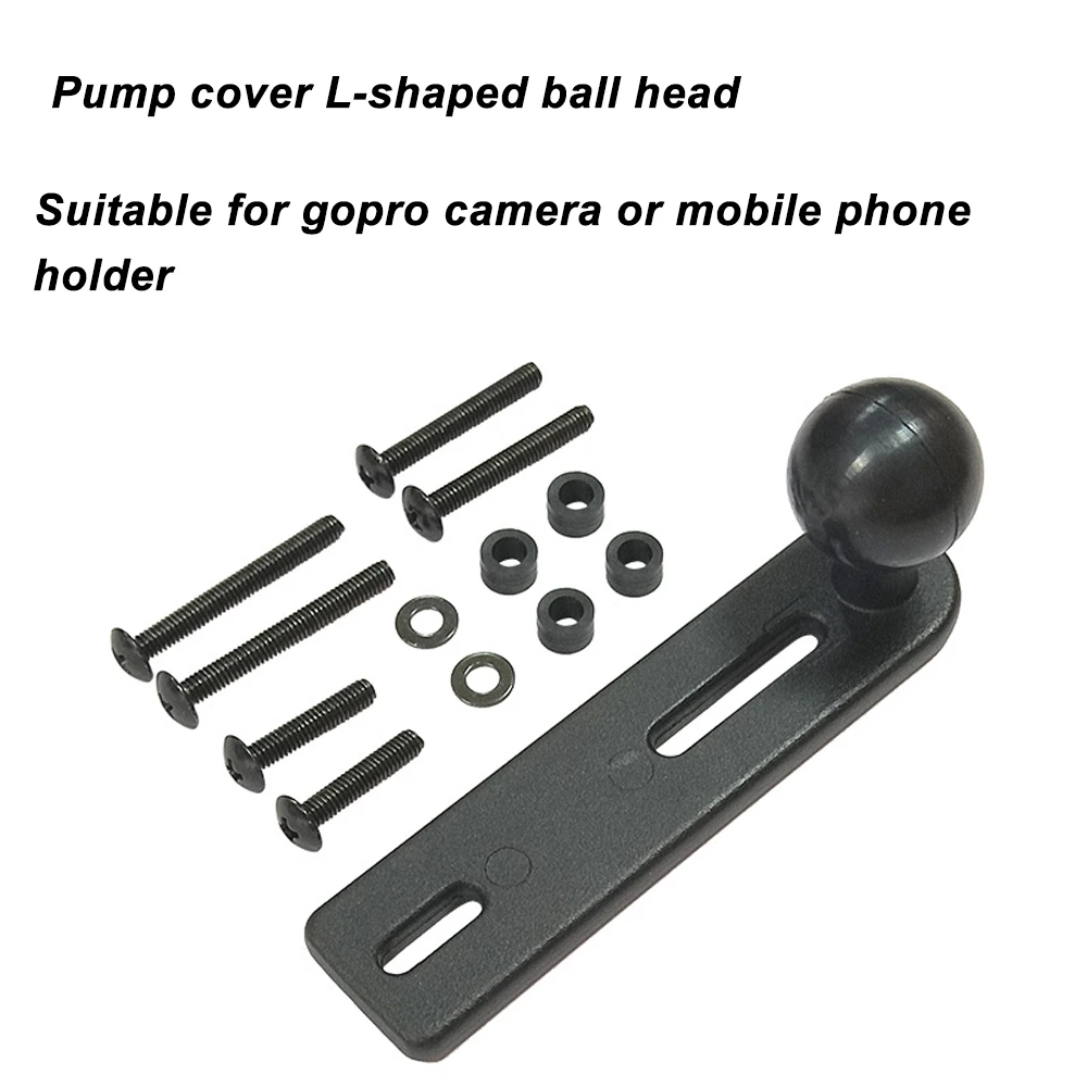 JINSERTA Handlebar Pump Mount with 1 inch Ball Compatible for Ram Mounts for Gopro Action Cameras Dslr, Sjcam, Smartphones