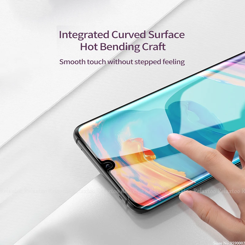 5D Curved Edge Tempered Glass For Huawei P30 pro Case Screen Protector On For Huawei P30 Lite Light P 30 P30pro Protective Film