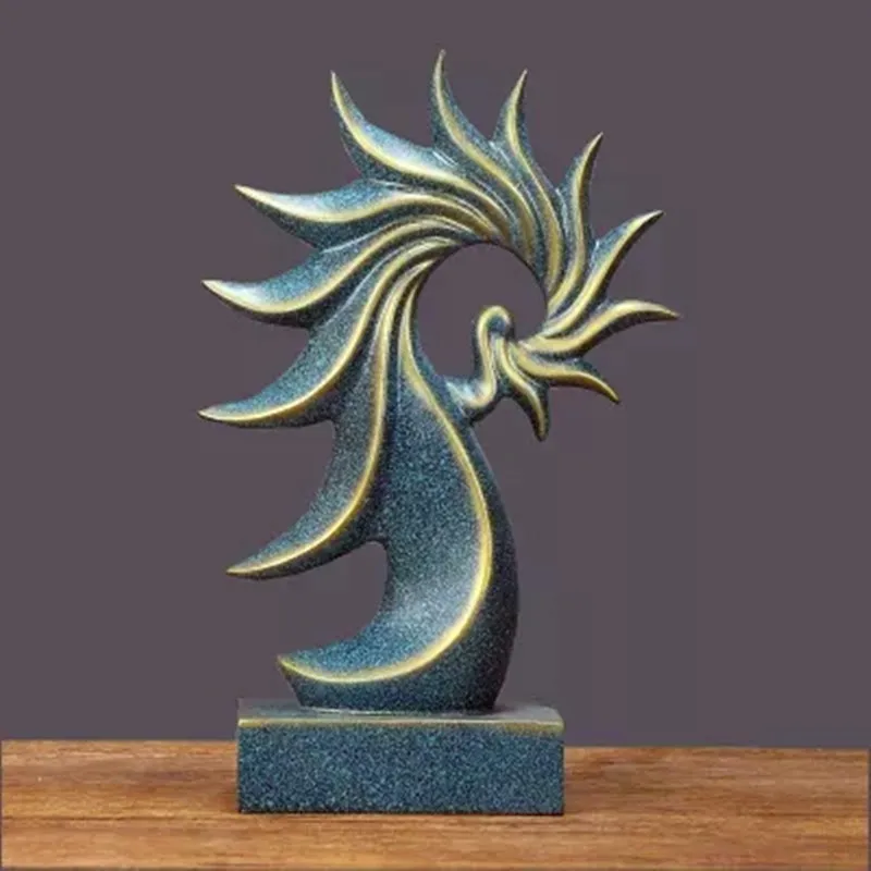 النمط الأوروبي الرجعية التجريد محارة فينيكس مخدرات موضعية الحرف خزانة الديكور تأثيث المنزل المقالات G1762