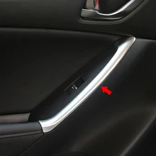 For Mazda CX-5 CX5 Car Accessories Styling ABS Chrome Interior Rear Door Armrest Handle Cover Trim