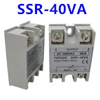 Twtade/Однофазное твердотельное реле SSR-10DA SSR-25DA SSR-40DA 10A 25A 40A на самом деле 3-32 В постоянного тока в переменный 24-380V AC SSR 10DA 25DA 40DA