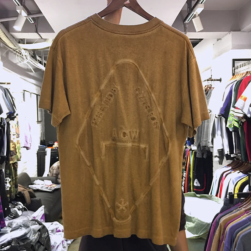 

2019SS A-COLD-WALL Vintage Style Tshirt Samuel Ross Design Concept Graphics T-shirts ACW Letter Embroidered Men Summer Loose Tee