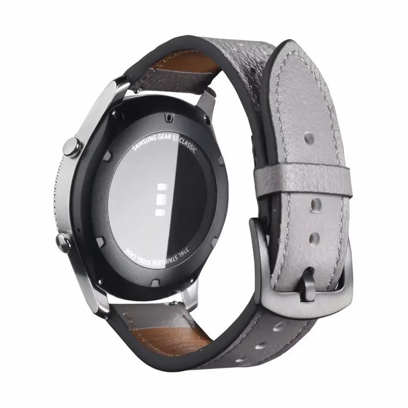 22 мм ремешок из натуральной кожи для samsung Galaxy Watch 46 мм ремешок gear S3 Frontier классический браслет для huawei Watch GT Band