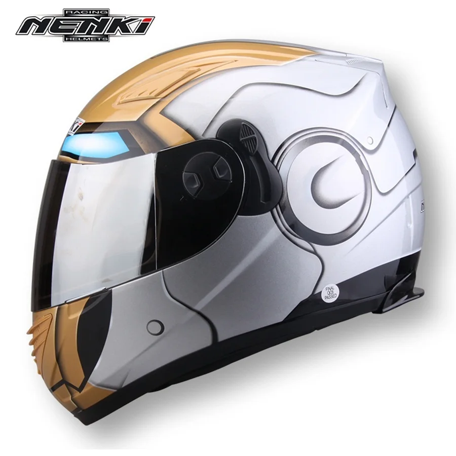 1шт NENKI двойной объектив мотоцикл мото полный лицо уличные туринг гоночный мотоциклетный шлем