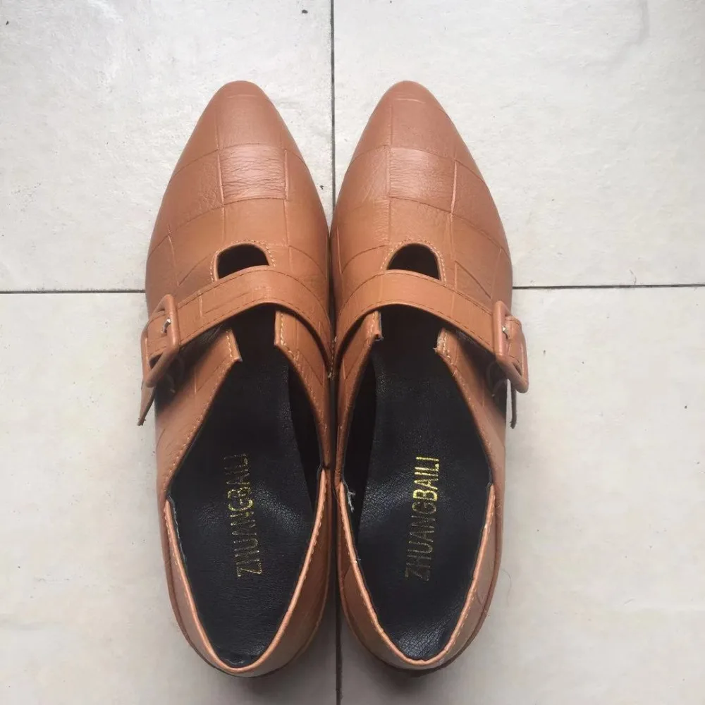 Zanpace British Style Leather Boots Spring Pointed Toe Shoes Woman Thickened High Heels Boots Buckle Strap Dual-purpose Boots Zanpace British Style Leather Boots Spring Pointed Toe Shoes Woman Thickened High Heels Boots Buckle Strap Dual-purpose Boots