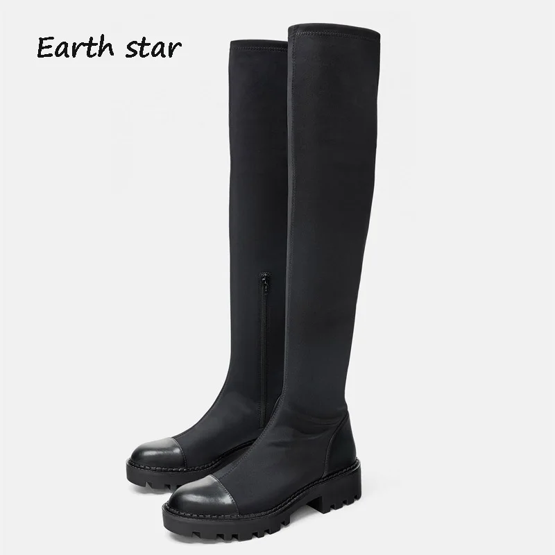 earth knee high boots