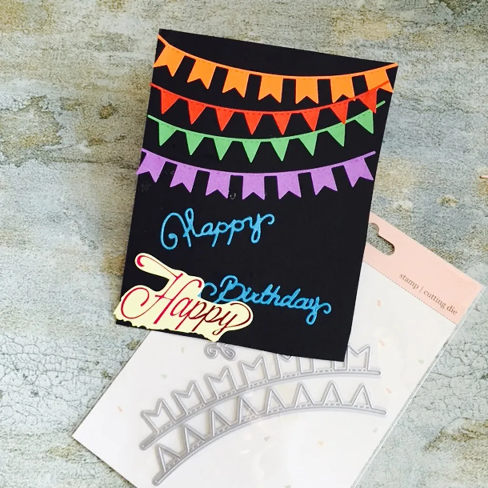 happy birthday cutting dies scrapbooking dies metal A802 08metal die