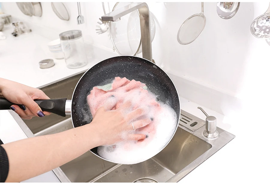 3 шт. супер впитывающее очищающее полотенце из микрофибры мягкая Бытовая Посуда Чистящая тряпка кухонные инструменты