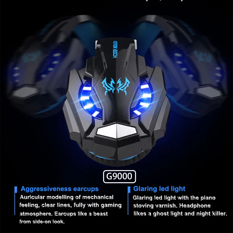 Игровые наушники KOTION EACH G9000 компьютерная гарнитура с микрофоном повязка на