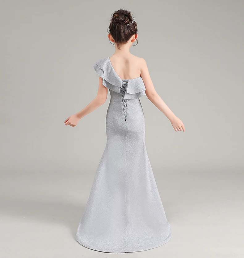 Moderator Children's Mermaid Evening Dress Princess Dress Girl Catwalk Piano Performance Costumes Teenager Carnaval Gown