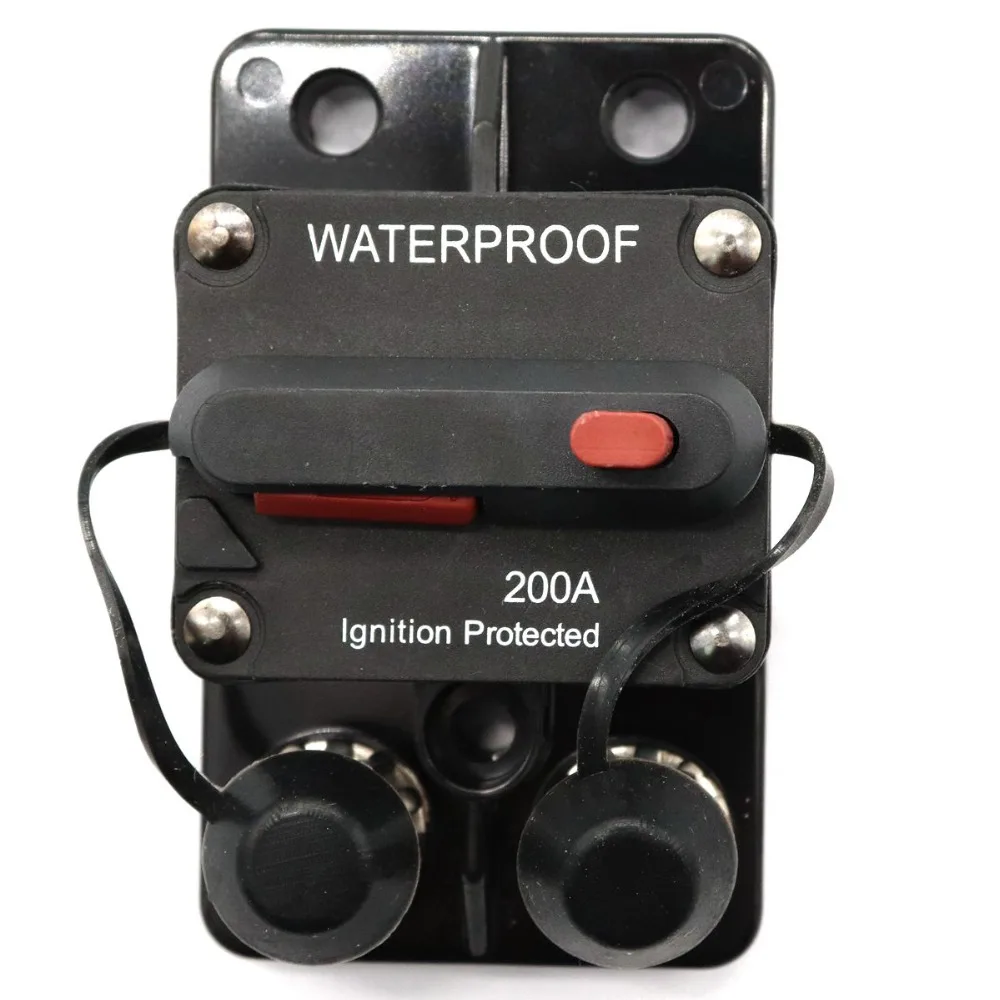 

200 Amp Circuit Breaker Trolling with Manual Reset, 12V- 48V DC, Waterproof