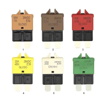 

Hot DC28V 5A/7.5A/10A/20A/25A/30A Manual Reset Fuse Adapter ATC Circuit Breaker Blade Fuse For Car Truck Boat Marine Vehicle