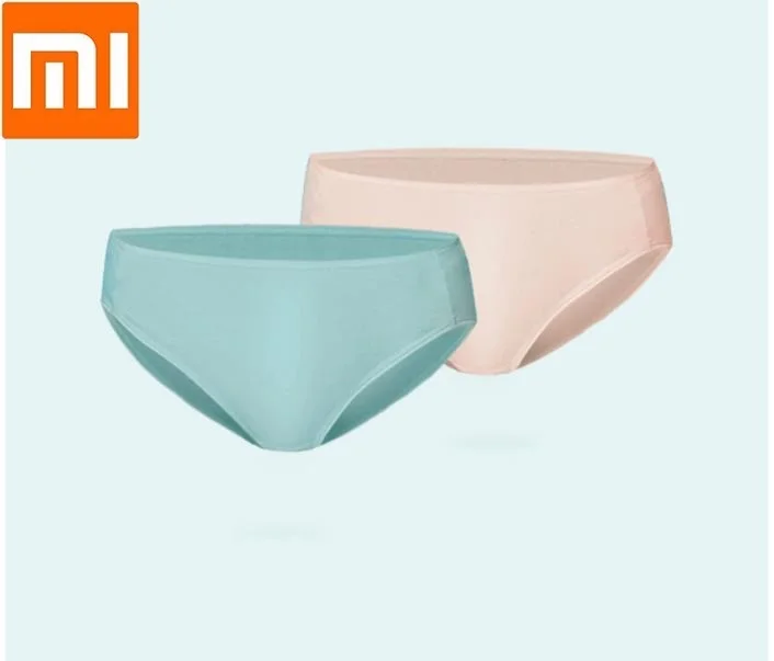 Xiaomi Cottonsmith крутое Нижнее белье женские модели длинные низкая температура удобные женские трусы трусики - Цвет: blue   pink    L