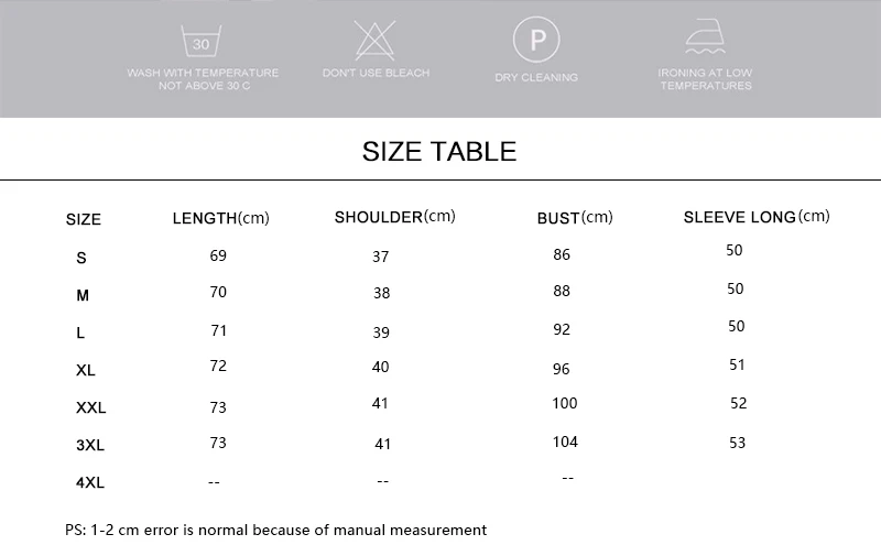 size info