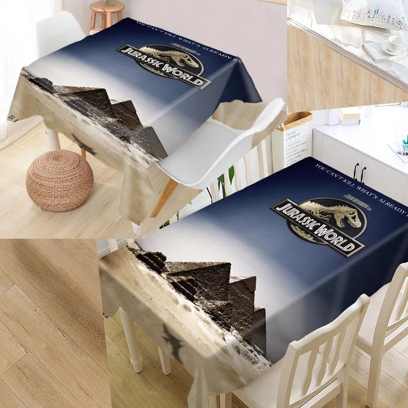 Jurassic Park Custom Table Cloth Oxford Print Rectangular Waterproof Oilproof Table Cover Square Wedding Tablecloth P - Цвет: 13