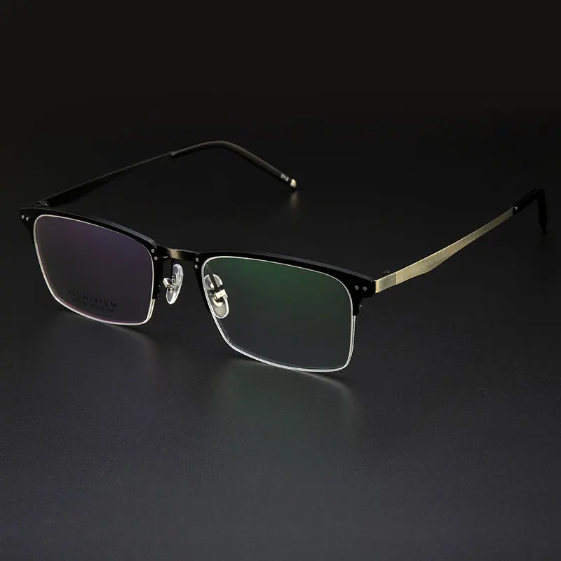 Gmei оптический титановый сплав полуобода прессибции оправы для очков для мужчин и женщин дальнозоркость очки близорукость очки LF2025 - Цвет оправы: C12
