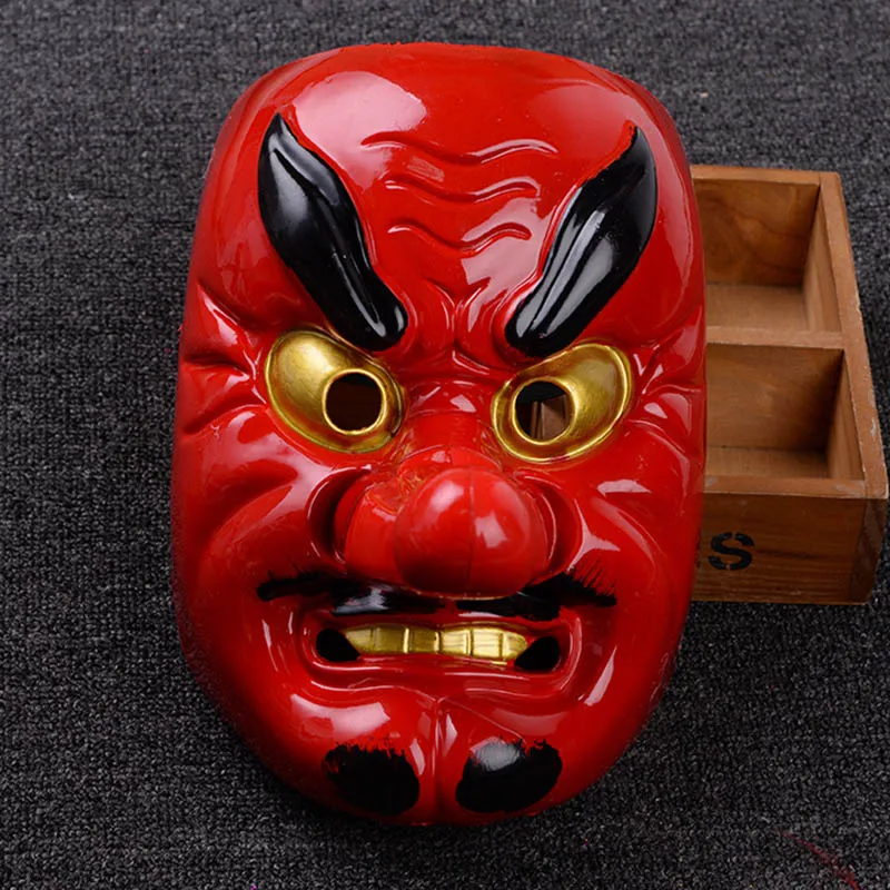 JX-LCLYL Japanese Tengu Mask Omen Noh Kabuki Samurai Demon Buddhism Hallowmas Cosplay