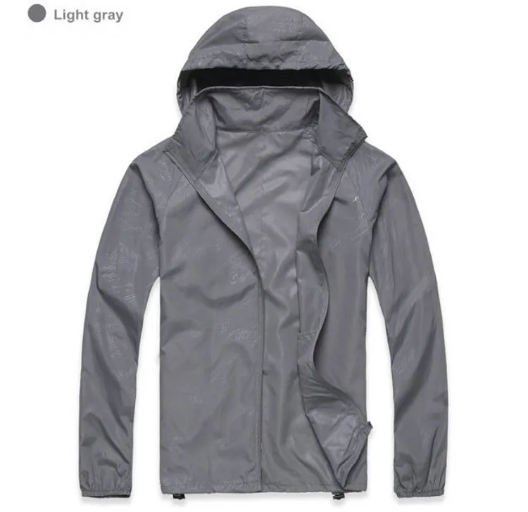 New Men's Quick Dry Skin Jackets Women Coats Ultra-Light Casual Windbreaker Waterproof Windproof Brand Clothing SEA211