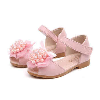 

Children Shoes Girls Sandals With Flower New 2019 Spring Summer Fashion Princess Girls Soft Closed Kids Sandals Girls Shoes