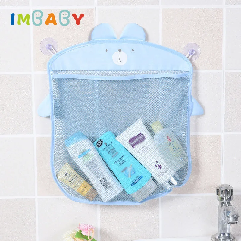

Cartoon Bath Toy Cute Mesh Water Toy Storage Bag Bathroom Haning Organizer For Toys Shampoo Storage Basket With Suction Cup