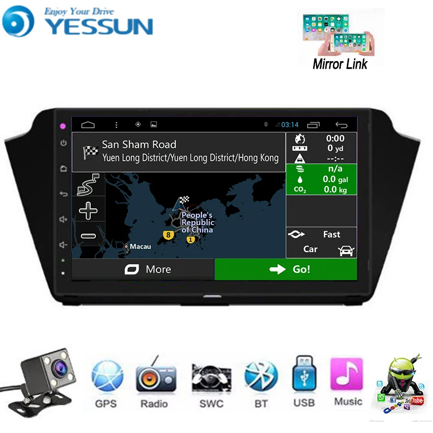Perfect YESSUN For Skoda Fabia MK3 NJ 2015~2018 Car Android Multimedia Player Car Radio GPS Navigation Big Screen Mirror Link 4