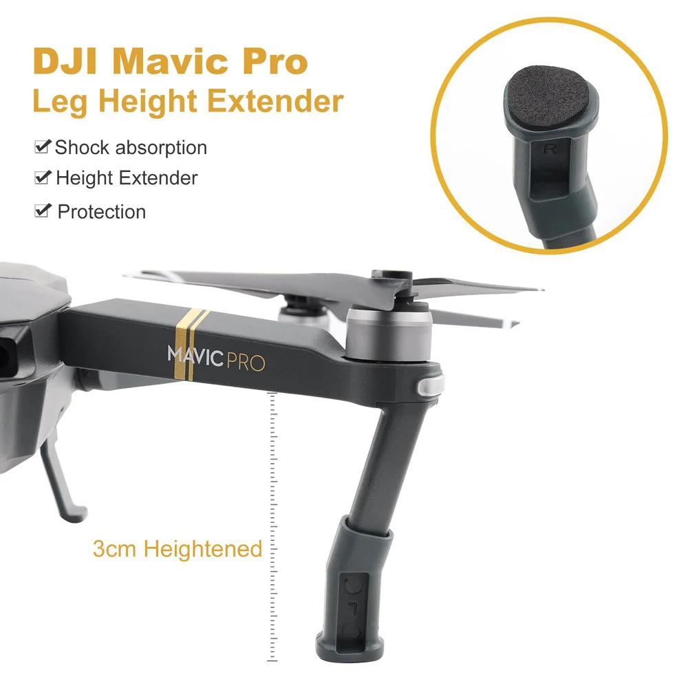 Mavic Pro Drone 4 в 1 комплекты аксессуаров, шасси ноги бленда объектива солнцезащитный козырек с силиконовой крышкой джойстик держатель кронштейн