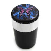 Gzhengtong бабочка автомобиль пепельница чашки курение ДЕРЖАТЕЛЬ табак Портативный Авто Интерьера с светодиодный свет