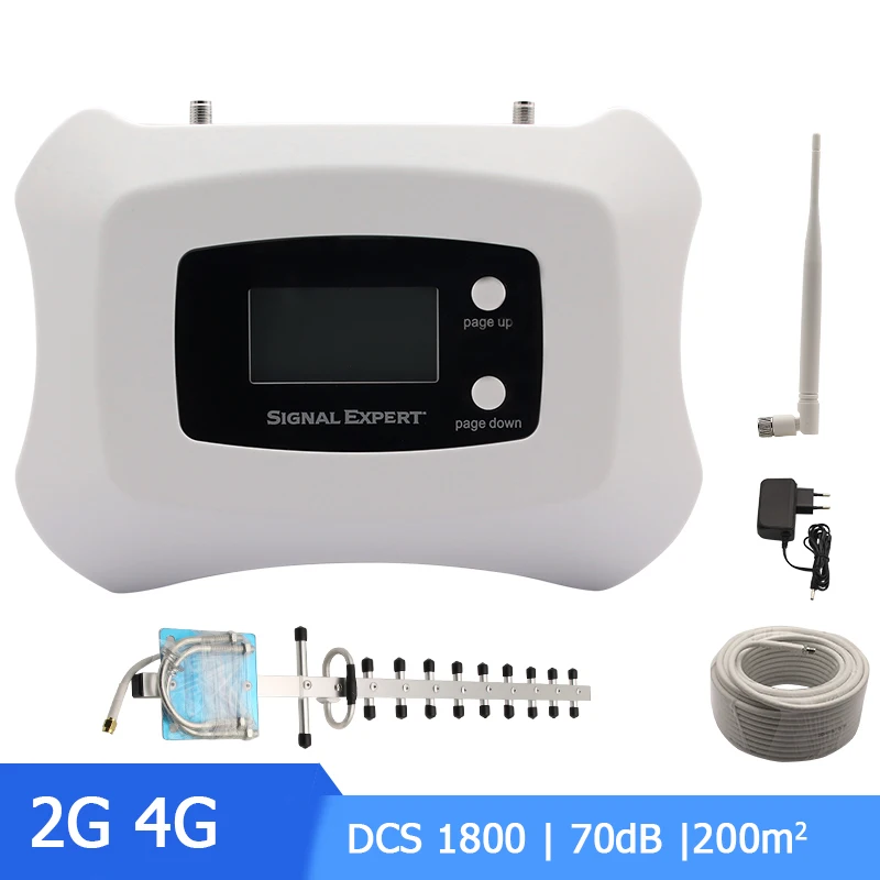 

4G DCS LTE 1800 Cell Phone Signal Booster 2G 4G Mobile Network Signal Ampifier High Gain Smart Cellular Signal Repeater Set -