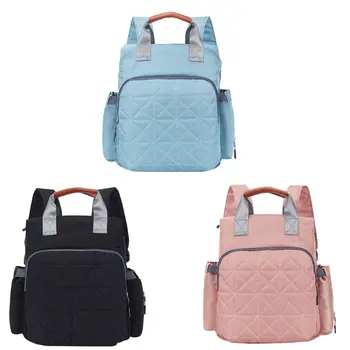 

2020 Portable Mummy Maternity Nappy Baby Diaper Tote Bag Large Capacity Travel Backpack with Stroller Straps
