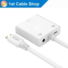 HDMI Тип C Mini HDMI к VGA аудио и видео кабель адаптер конвертер с портом питания