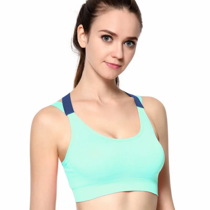 Groothandel vrouw Pro gewatteerde compressie sportbeha sportkleding спагетти snelle droge elastische Running Tank Top беха - Цвет: LQ1092L