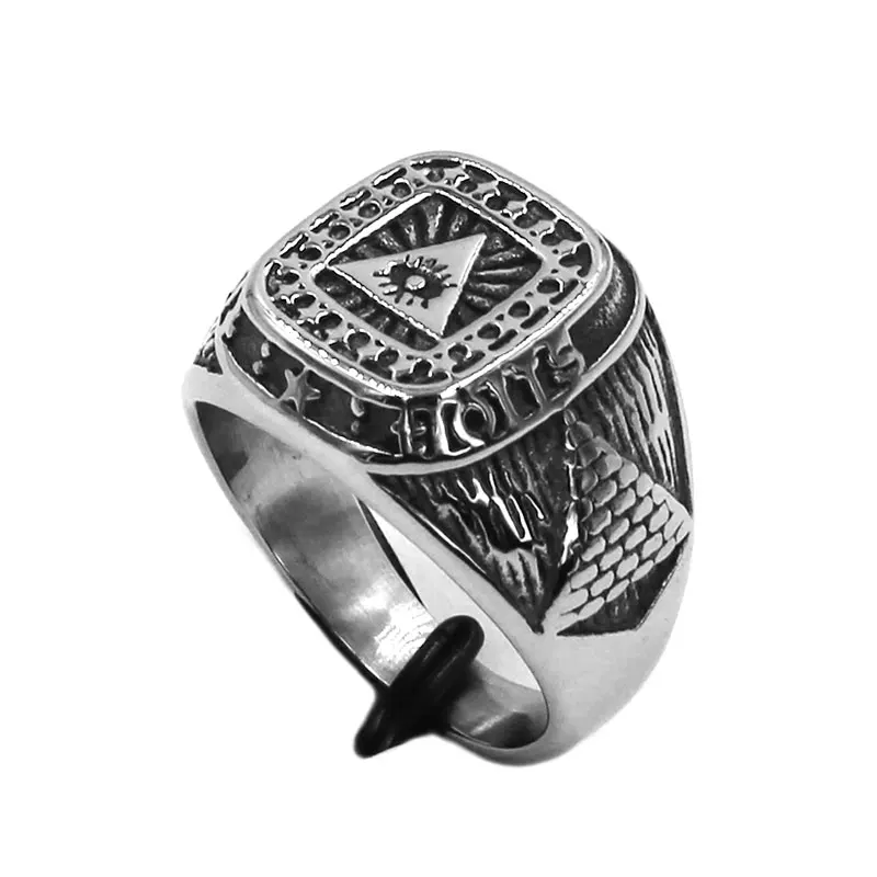 Кольцо из египетского глаза Illuminati украшение нержавеющей стали модные пирамиды