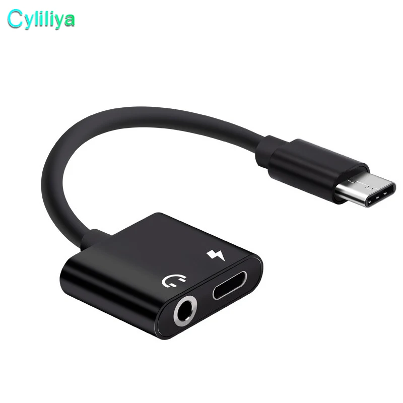 Тип C Aux аудио кабель адаптер Тип usb C до 3,5 мм разъем для наушников 2 в 1 Зарядное устройство адаптер для Тип C смартфонов