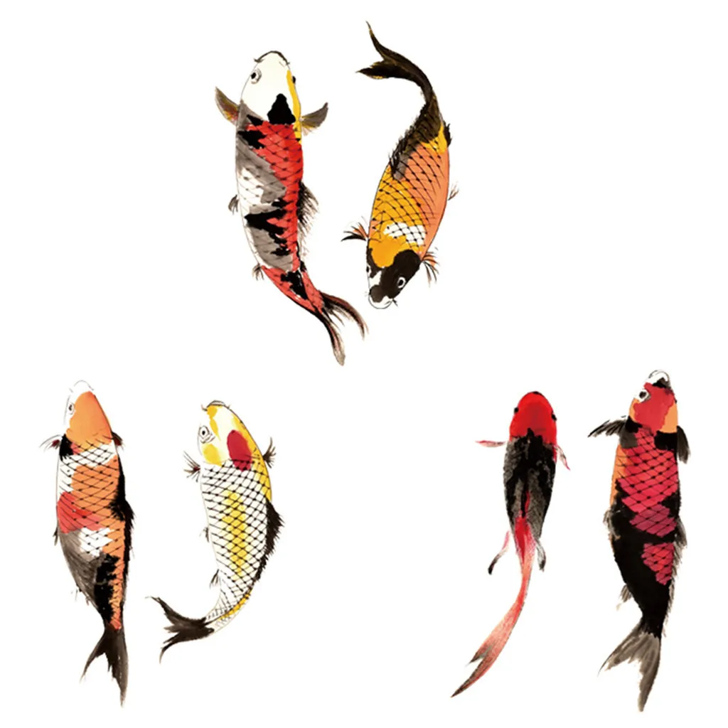 

% PVC Underwater carp Fish Wall Stickers bathroom Toilet Nursery Wall decals living room kids room Home decor Art Mural Poster