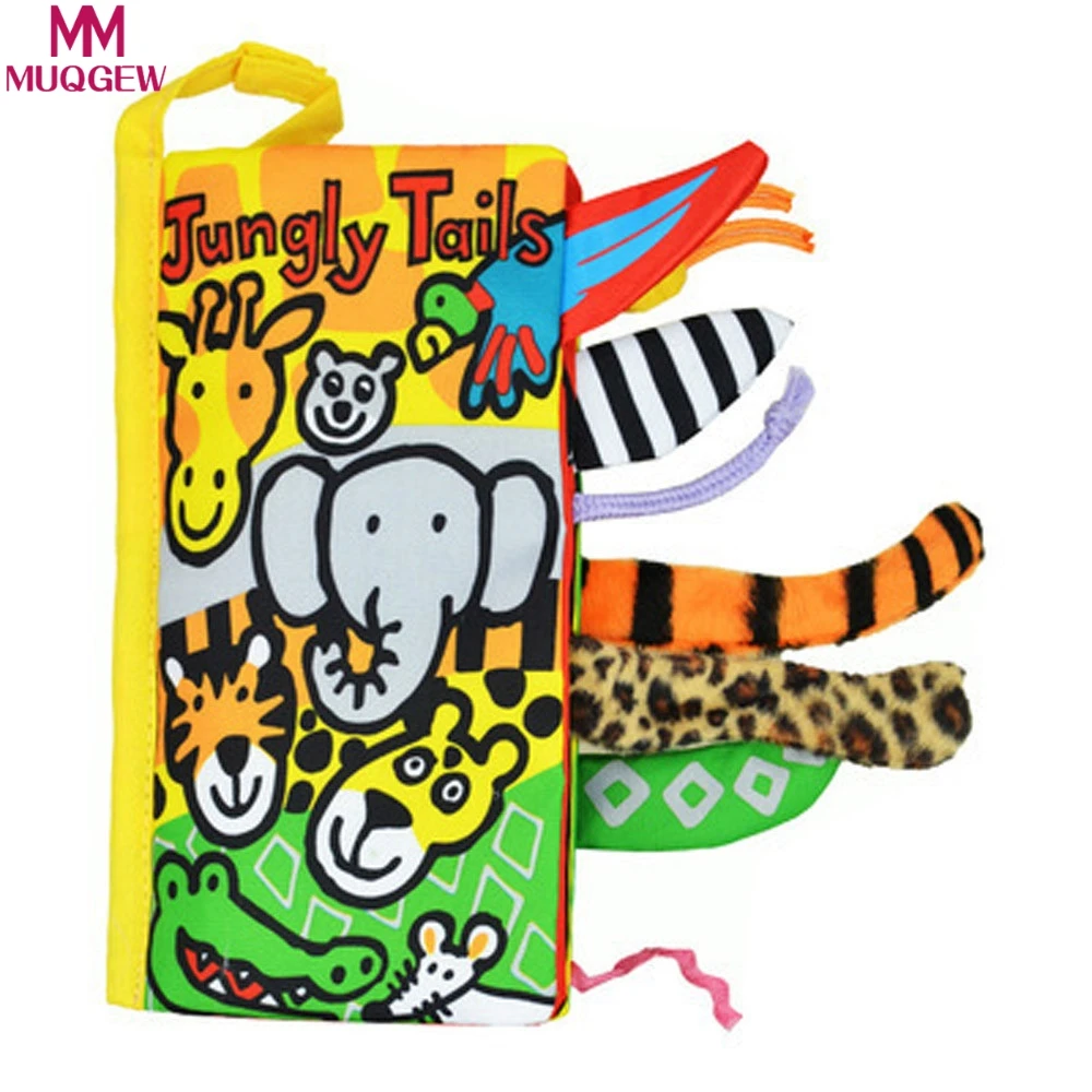 

MUQGEW Baby Books Animal Tails Cloth book Baby Toy Cloth Development Books Learning & Education books 40