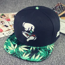 Новая модная мужская и женская хлопковая Кепка с вышивкой, ручная бейсболка, черная бейсболка с листьями, летняя повседневная Кепка в стиле хип-хоп, плоская солнцезащитная Кепка