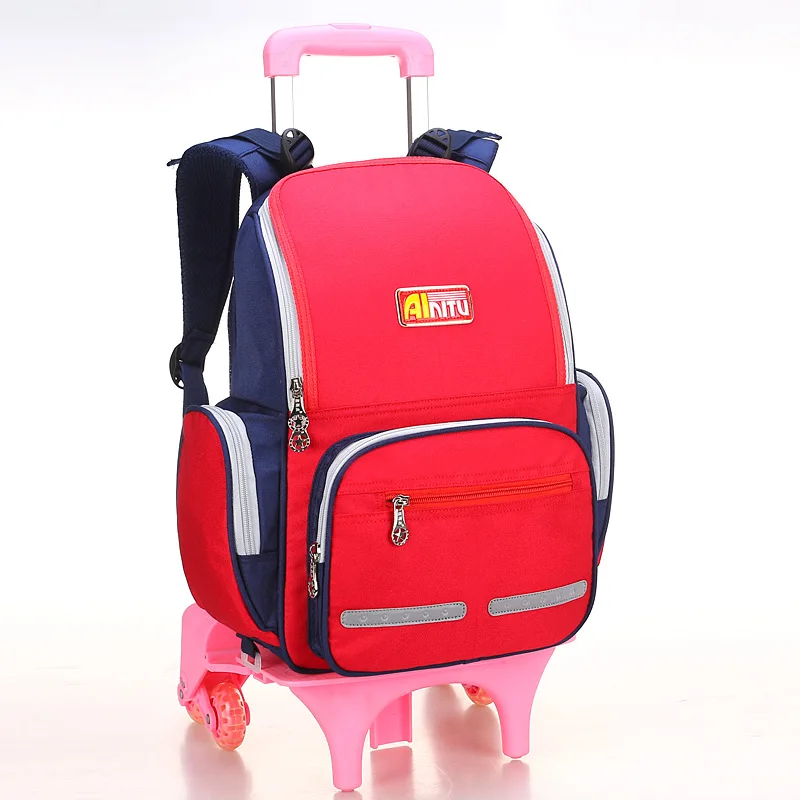 

Trolley Children School Bags Mochilas Kids Backpacks With Wheel Trolley Luggage Girls princess backpack Backbag kids Schoolbag