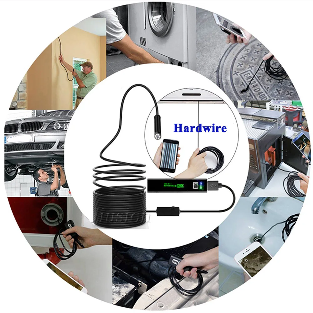 Полужесткий эндоскоп с Wi Fi и жесткой линией HD 1200P|wifi wifi|samsung endoscopedigital wifi camera |