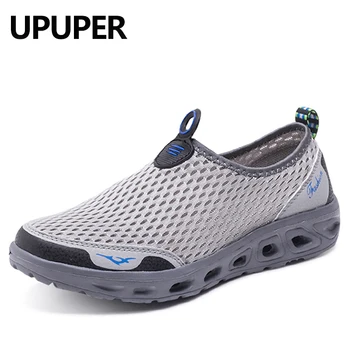 

UPUPER Summer Casual Shoes Men Breathable Comfortable Sneakers Men Lightweight Slip-On Lovers Sport Flat Shoes chaussure homme