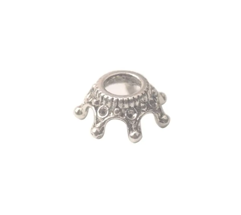 

150PCS Antiqued Silver Color Metal King Crown Charms #92051