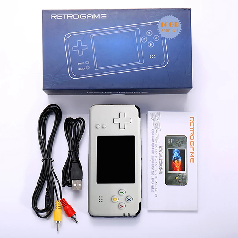 

2018New Portable Video Handheld Game Console Retro 64 Bit 3 Inch 3000 Video Game Retro Handheld Console to TV RS97 RETRO-GANE 07