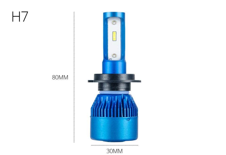 Foxcncar H7 H4 H11 H1 LED Car Headlights Bulb mini Lamp 9005 9006 COB CSP Chip 12V 10000lm 72W 6500K 24V Auto moto truks IP67 (8)