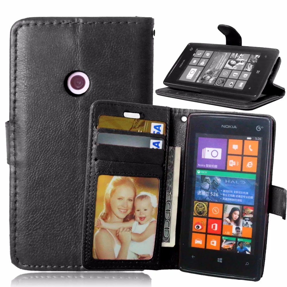 Кожаный чехол-книжка Crazy Horse с подставкой для Nokia lumia 520 N520 | Мобильные телефоны и